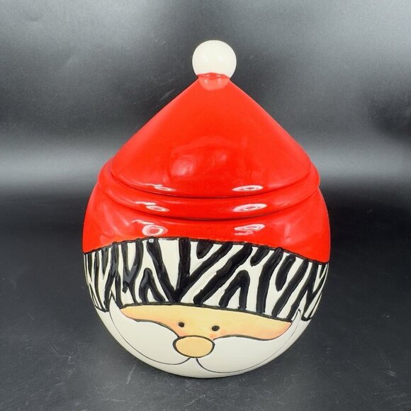 Heartfelt Kitchen Creations Wild About Santa Goody Jar Ceramic Canister 3 Piece - Picture 15 of 16